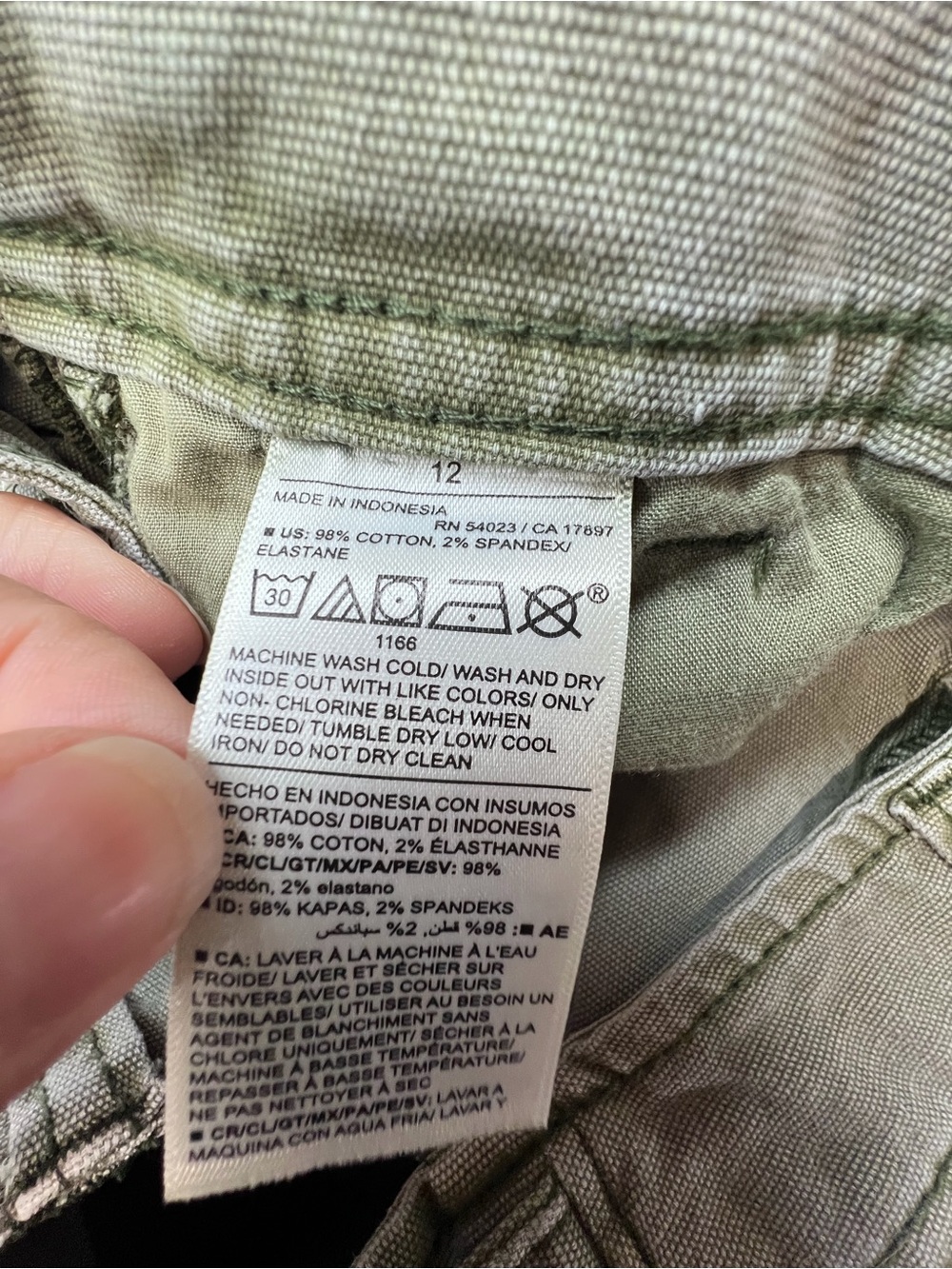 Old Navy Womens High Rise Wide Leg Pants Olive Green Size 12 Twill Chino - Picture 8 of 8